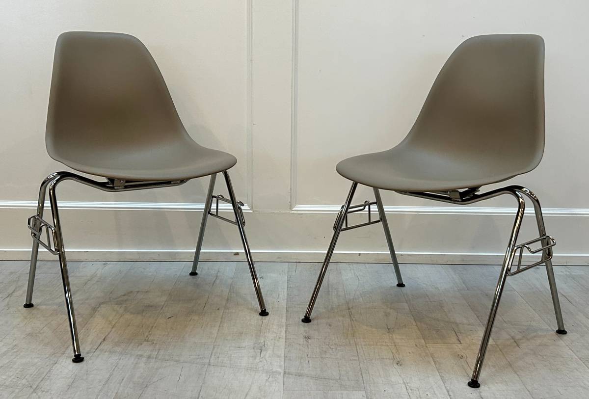 Eames Gray Stacking Chairs
