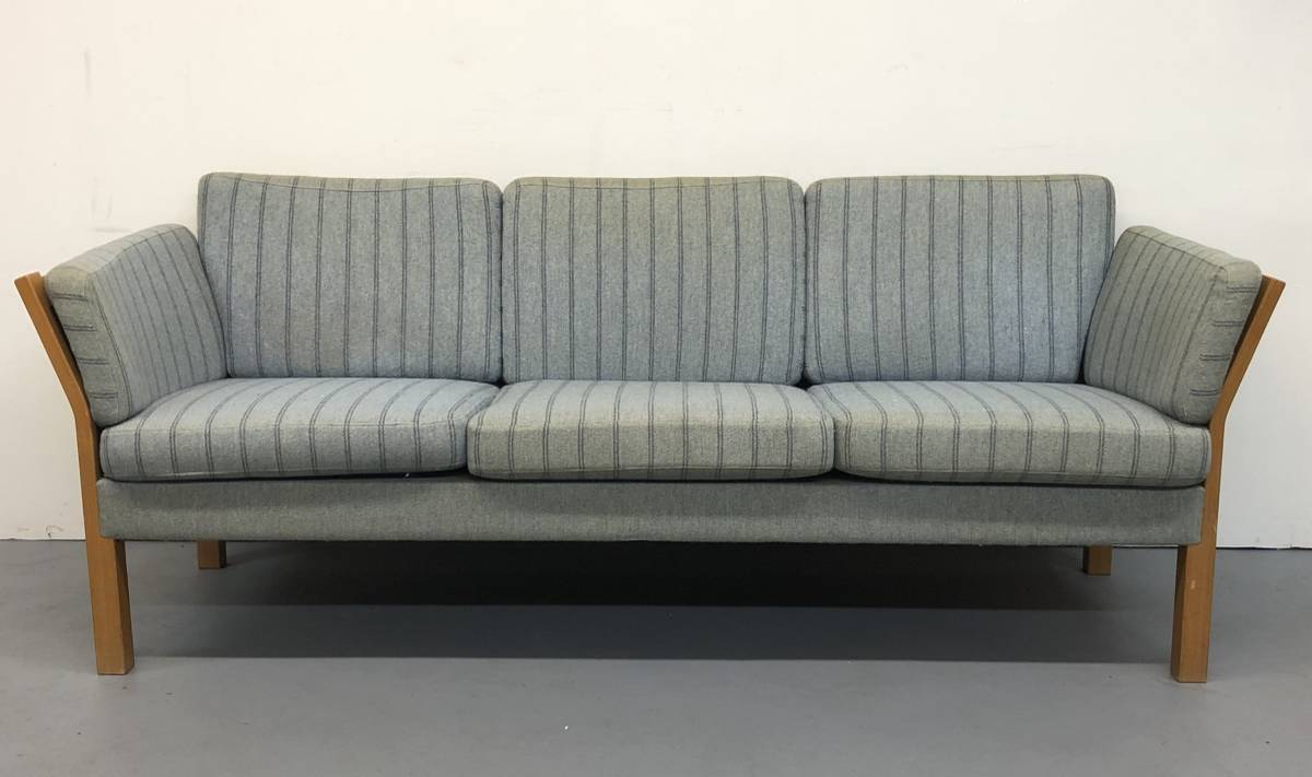 Blue Stripe Danish Sofa
