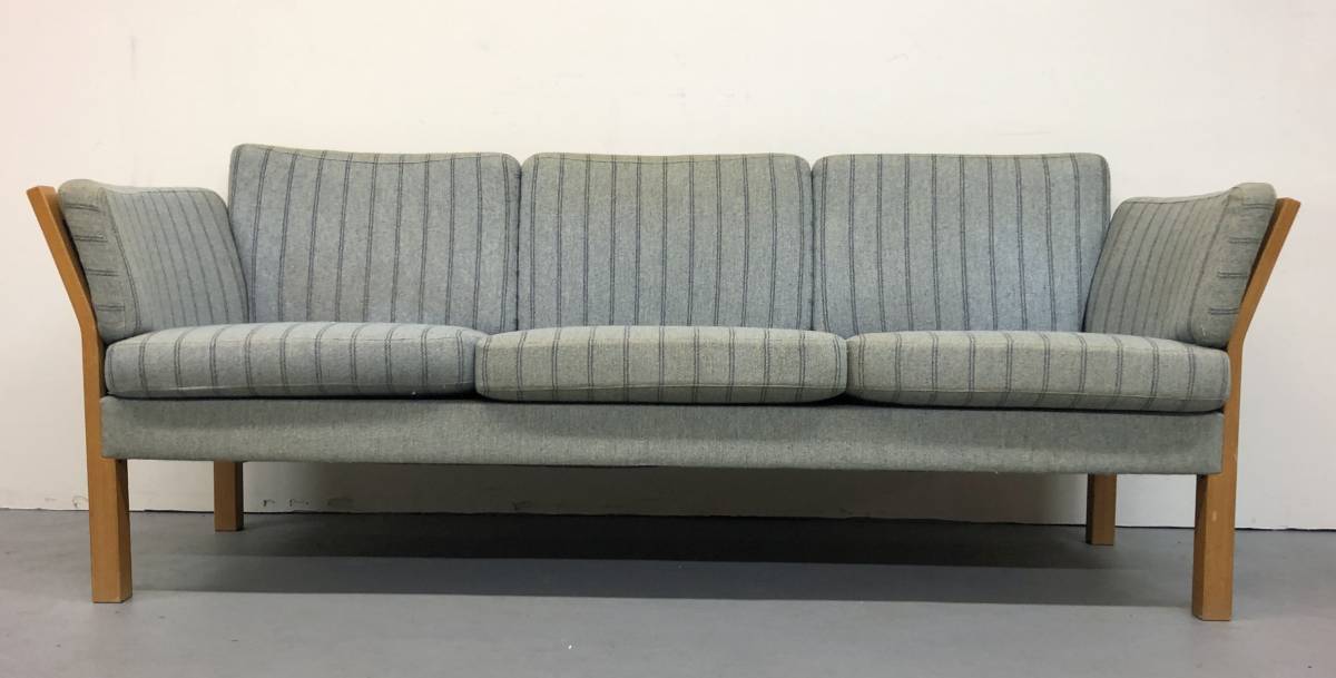 Blue Stripe Danish Sofa