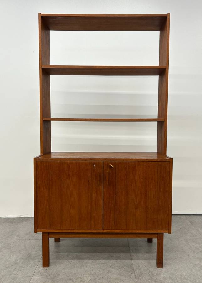 Swedish Teak Cabinet with Bookcase Top
