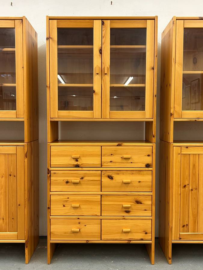 Swedish Pine China Cabinet
