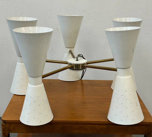 Chandelier Light Fixture with Cone Shades