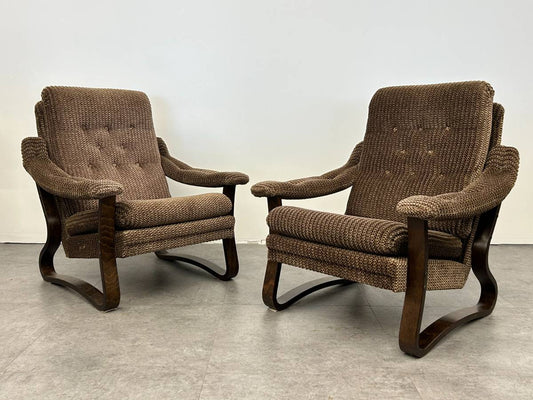 Scandinavian Corduroy Lounge Chair