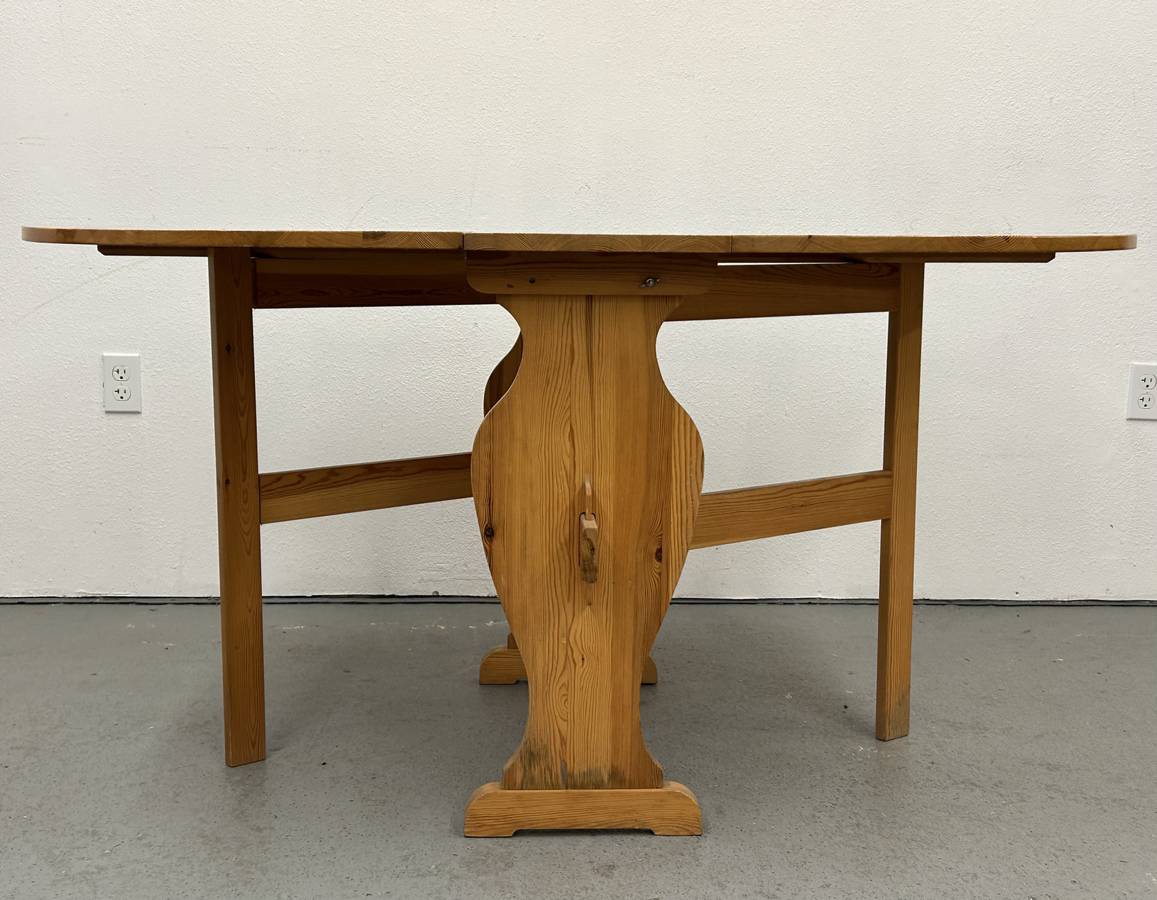 Swedish Pine Dropleaf Dining Table