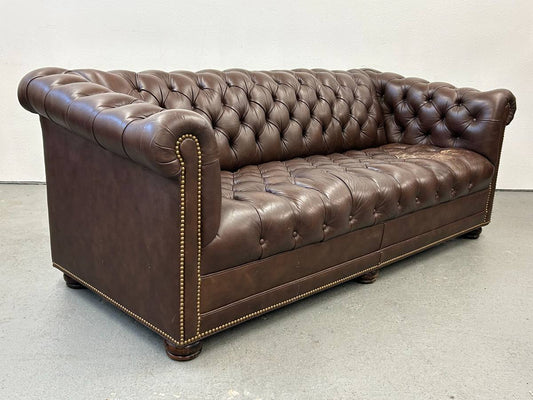 Hancock and Moore Brown Leather Couch