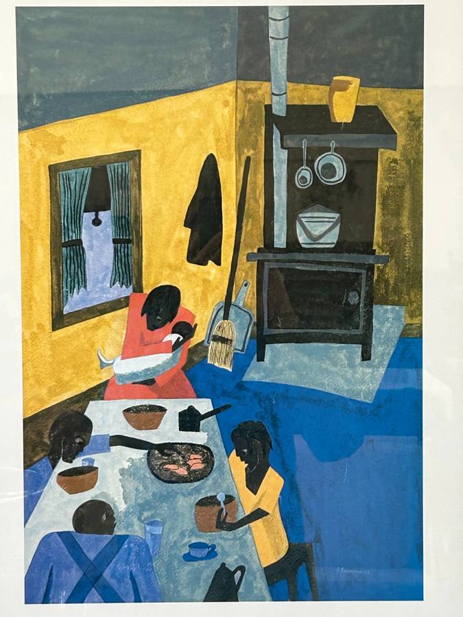 Jacob Lawrence "Family Living in Harlem"