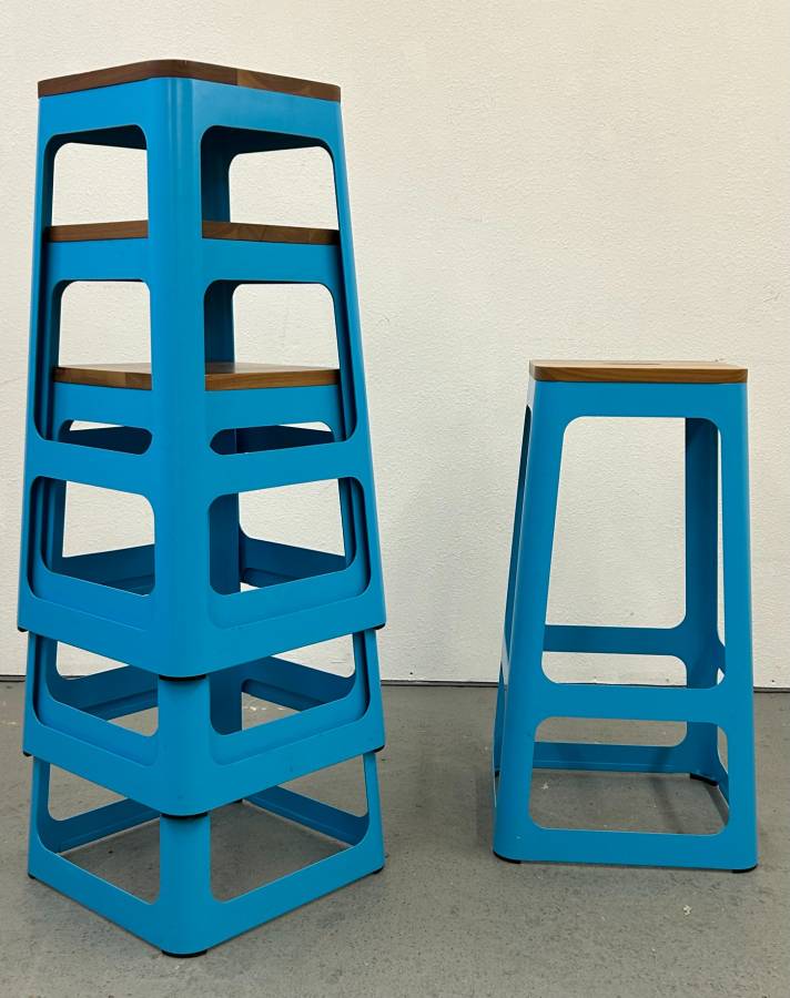 Stackable Blue Barstool