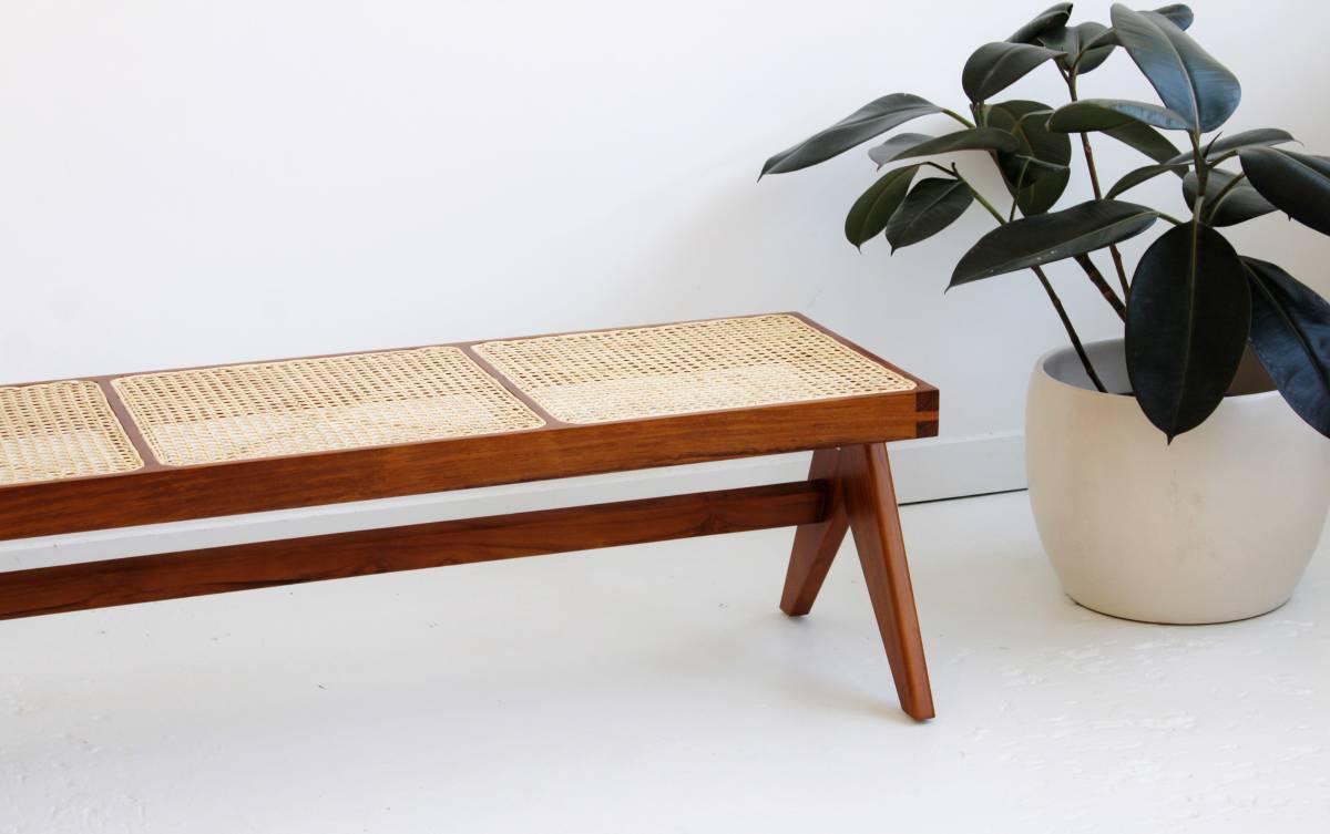 Pierre Jeanneret Style Bench