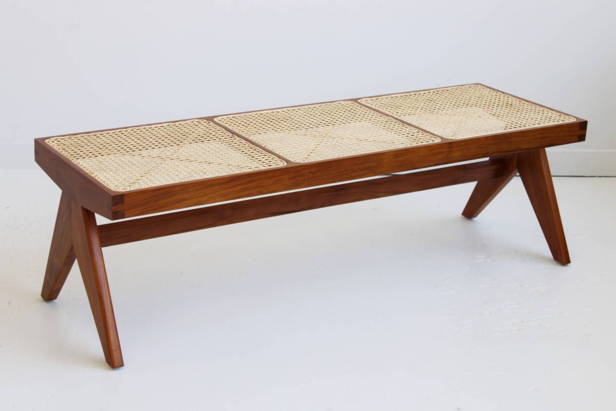 Pierre Jeanneret Style Bench