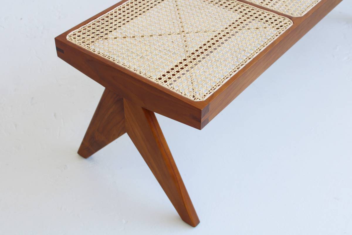 Pierre Jeanneret Style Bench