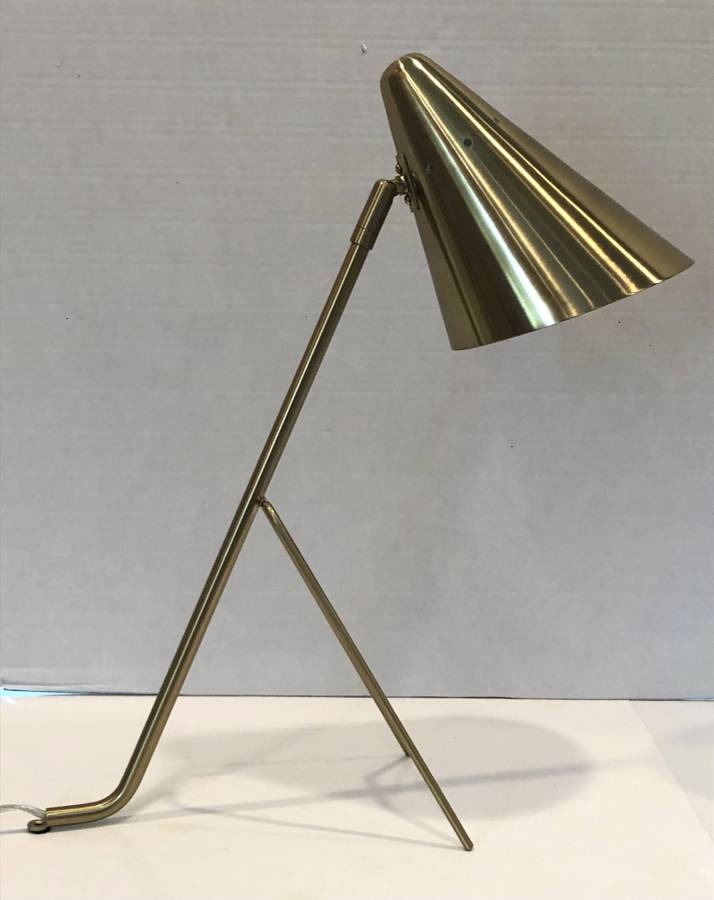 Brass Cone Table Lamp