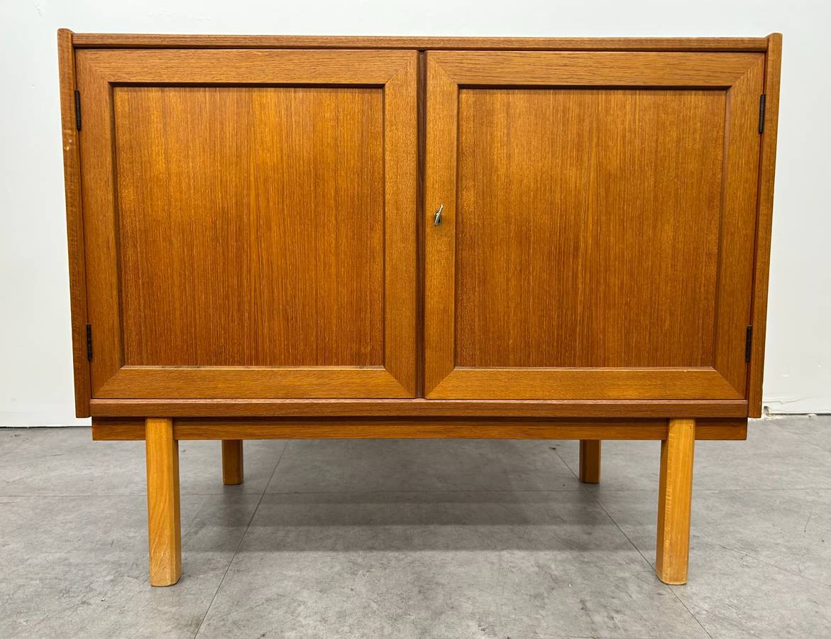 Swedish Teak Credenza with Bookshelf Top