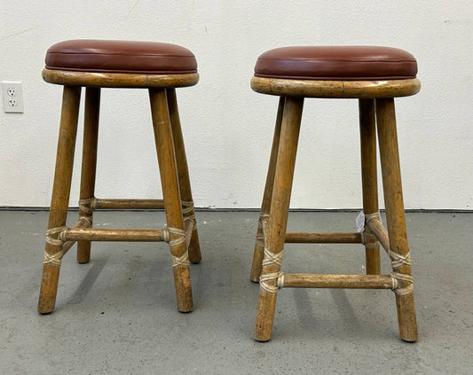 McGuire Rattan Bar Stools