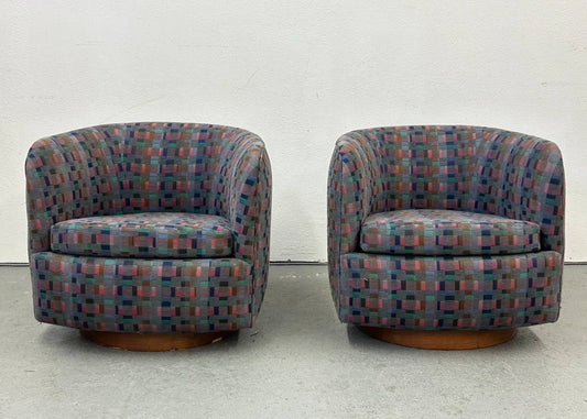 Milo Baughman-style Barrel Back Chair