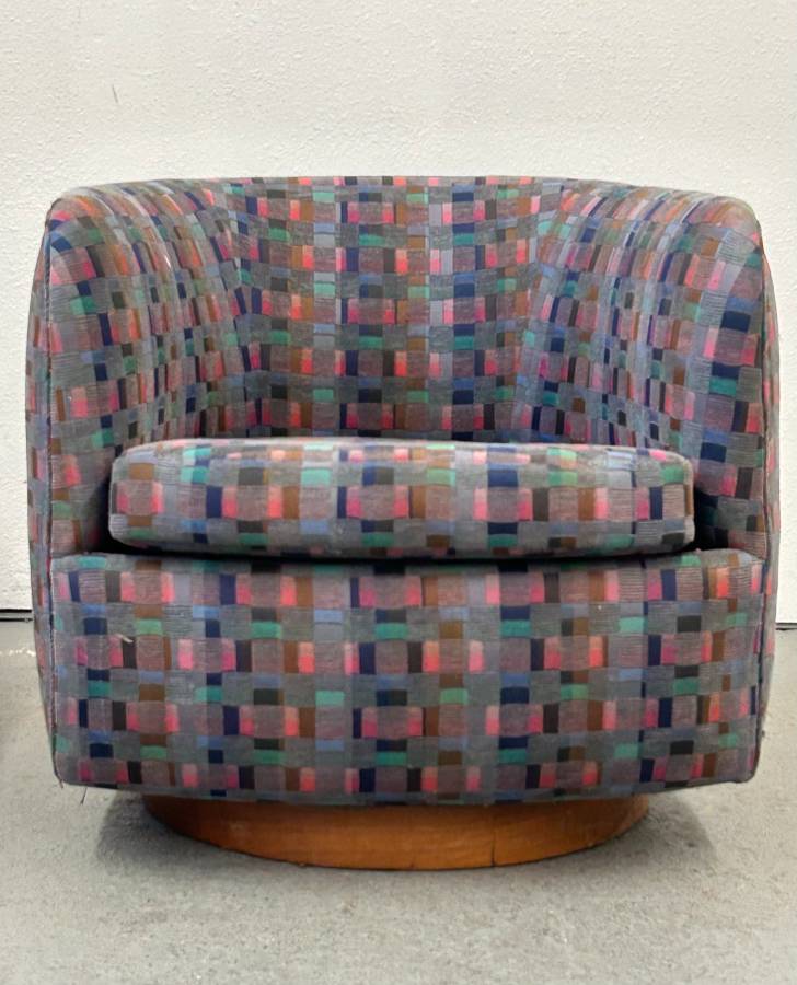 Milo Baughman-style Barrel Back Chair