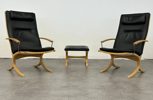 Mogens Hansen Leather Ottoman