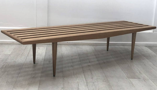 60" Slatted Oak Coffee Table