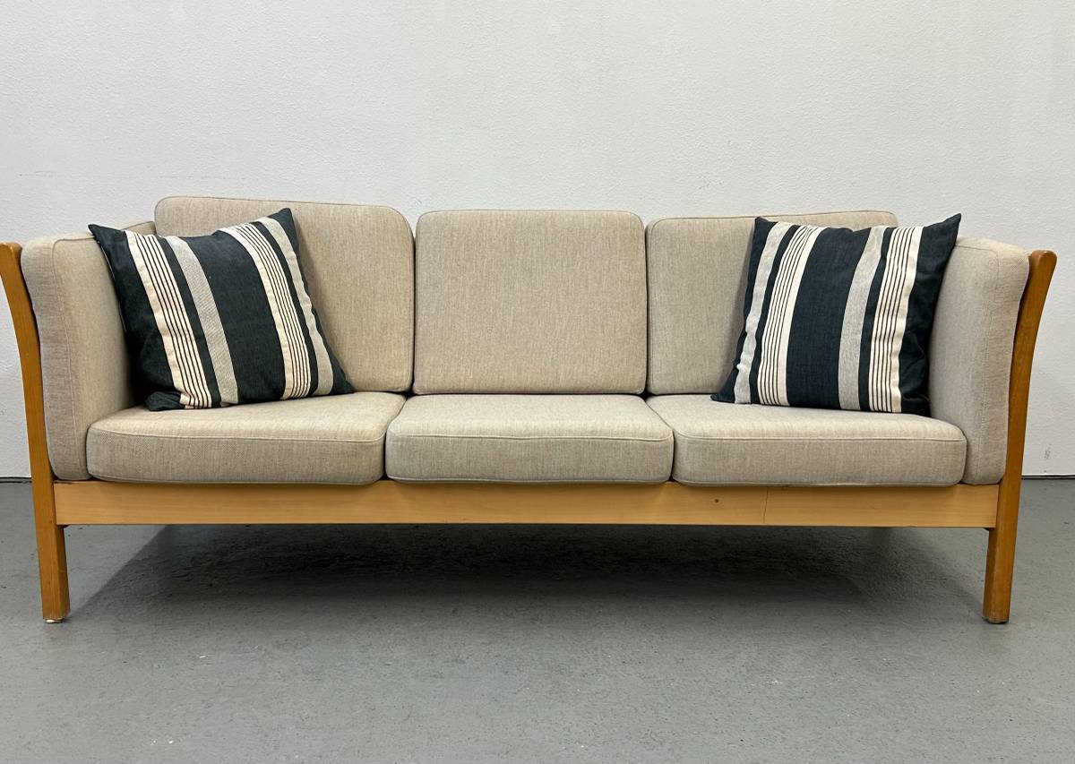 Danish Wood Frame Couch