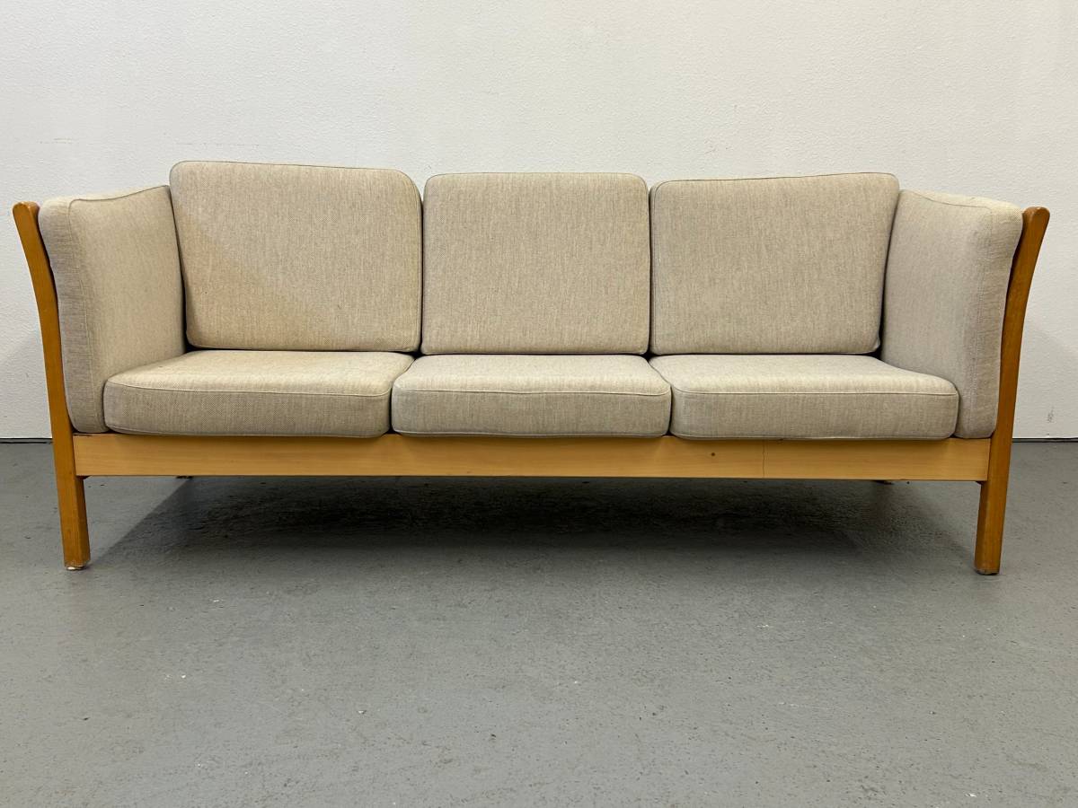 Danish Wood Frame Couch