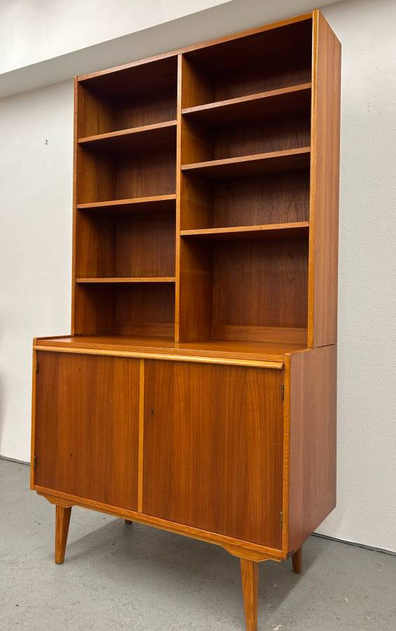 Swedish Credenza and Bookcase with Pullout Desk