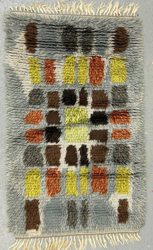 Scandinavian Rya Area Rug