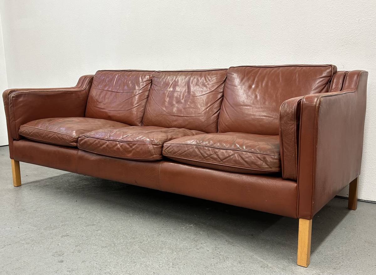 Brown Leather Stouby Sofa