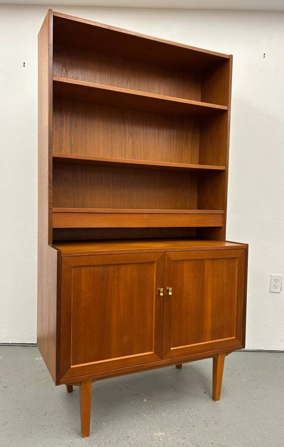 Swedish Teak Cabinet with Bookshelf Top