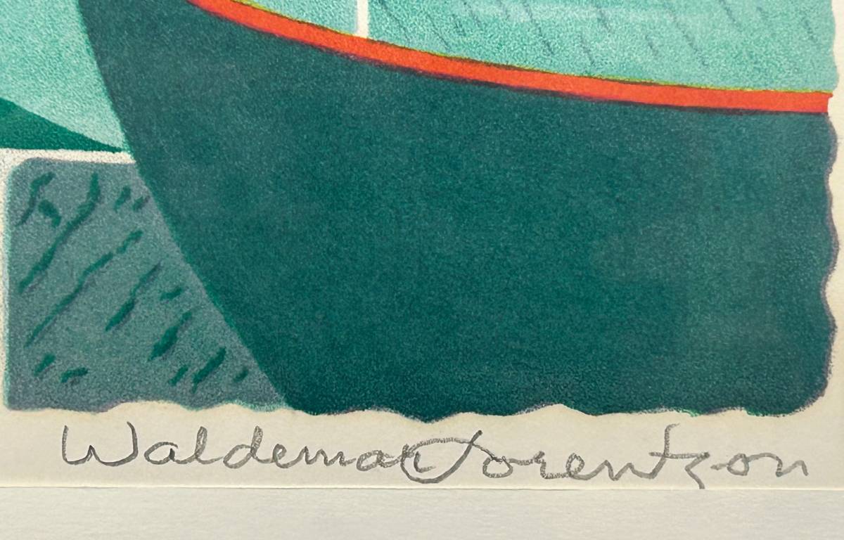 Waldemar Lorentzon Sailboat Lithograph