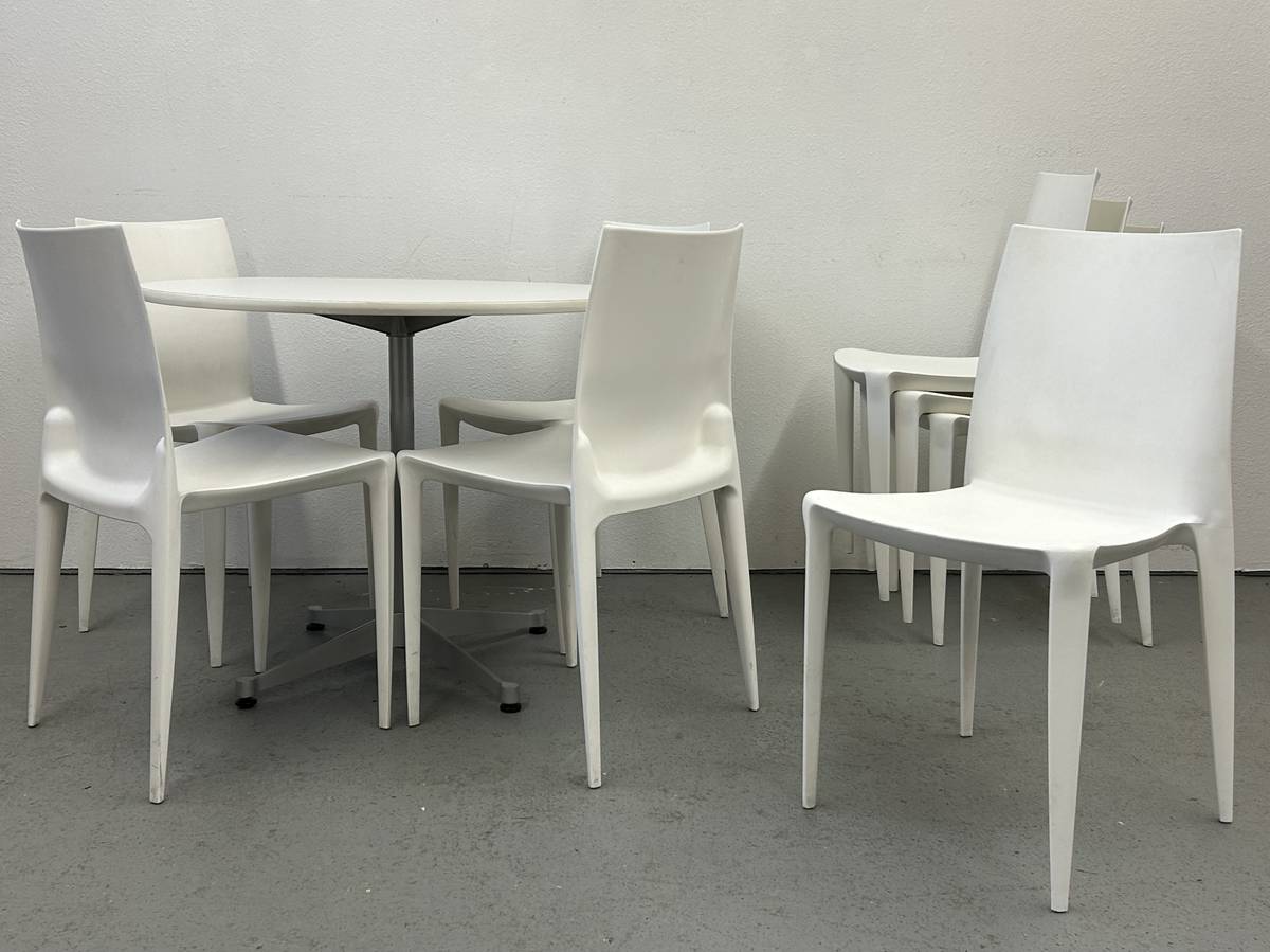 White Stacking Bellini Side Chair