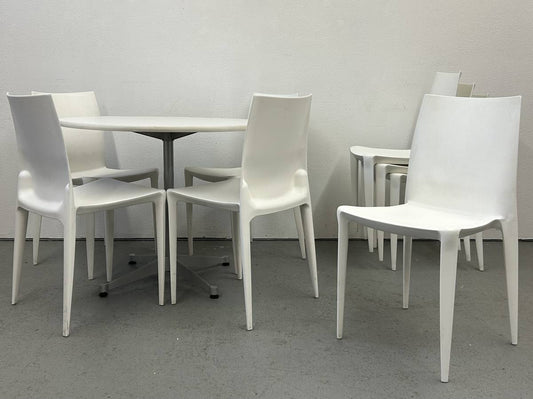 White Stacking Bellini Side Chair