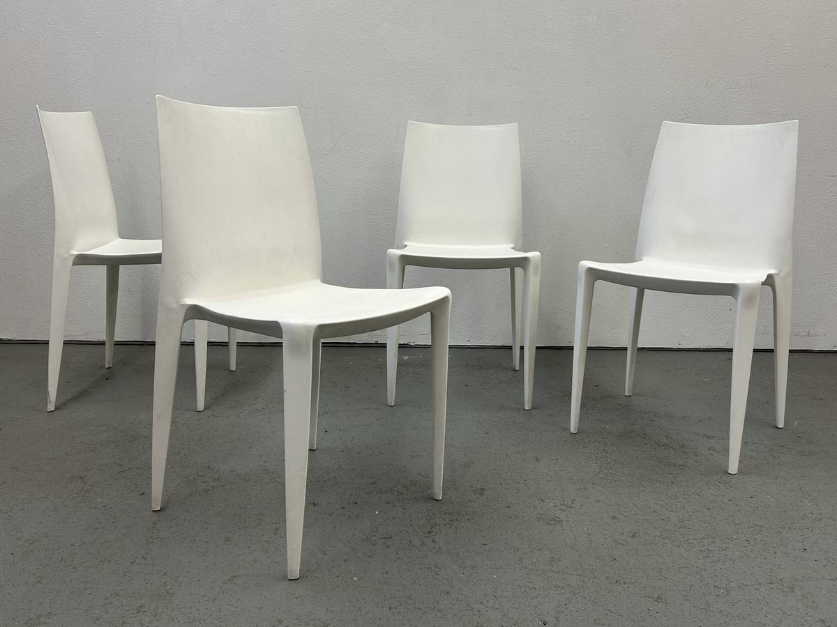 White Stacking Bellini Side Chair