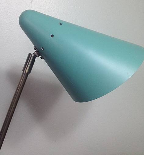 Turquoise Bullet Shade Lamp