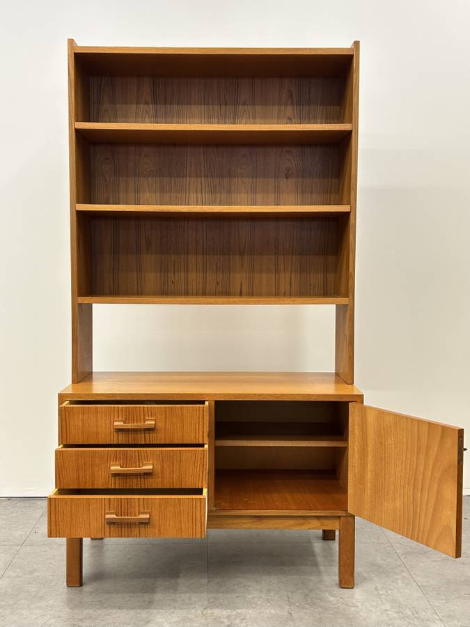 Midcentury Cabinet with Bookshelf Top