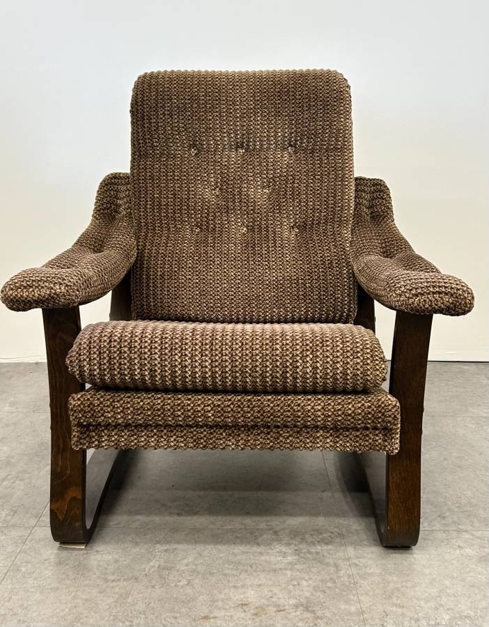 Scandinavian Corduroy Lounge Chair
