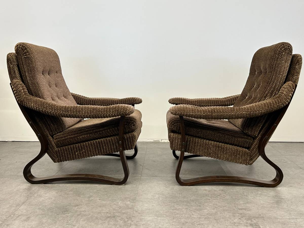 Scandinavian Corduroy Lounge Chair