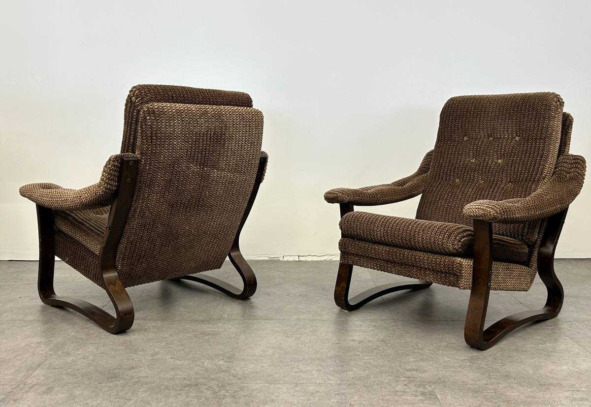 Scandinavian Corduroy Lounge Chair