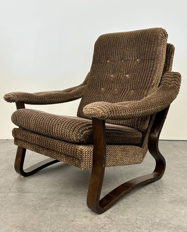 Scandinavian Corduroy Lounge Chair