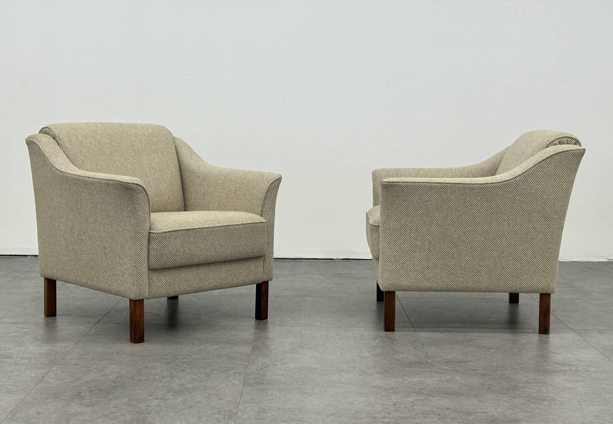 Vintage Danish Tweed Armchair