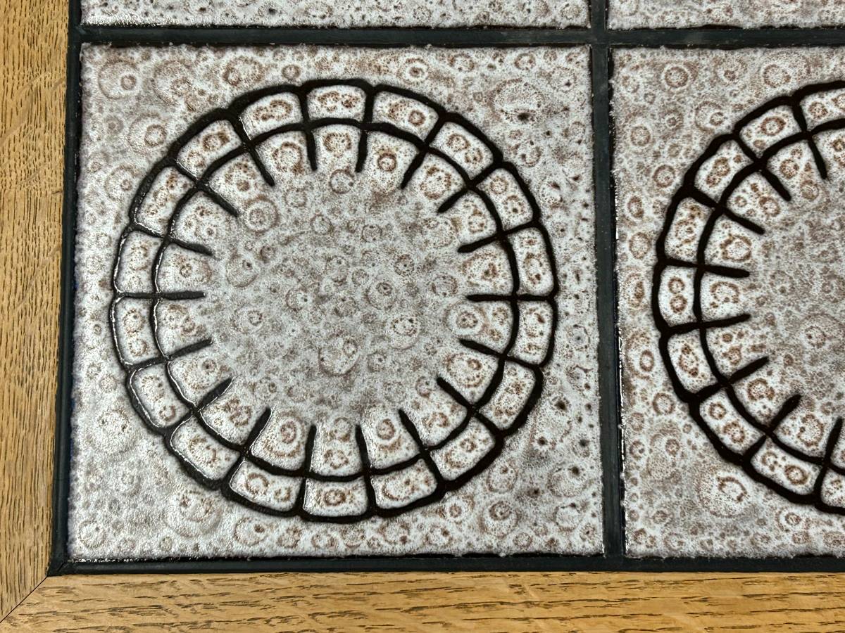 Danish Oak Coffee Table with Tile Top