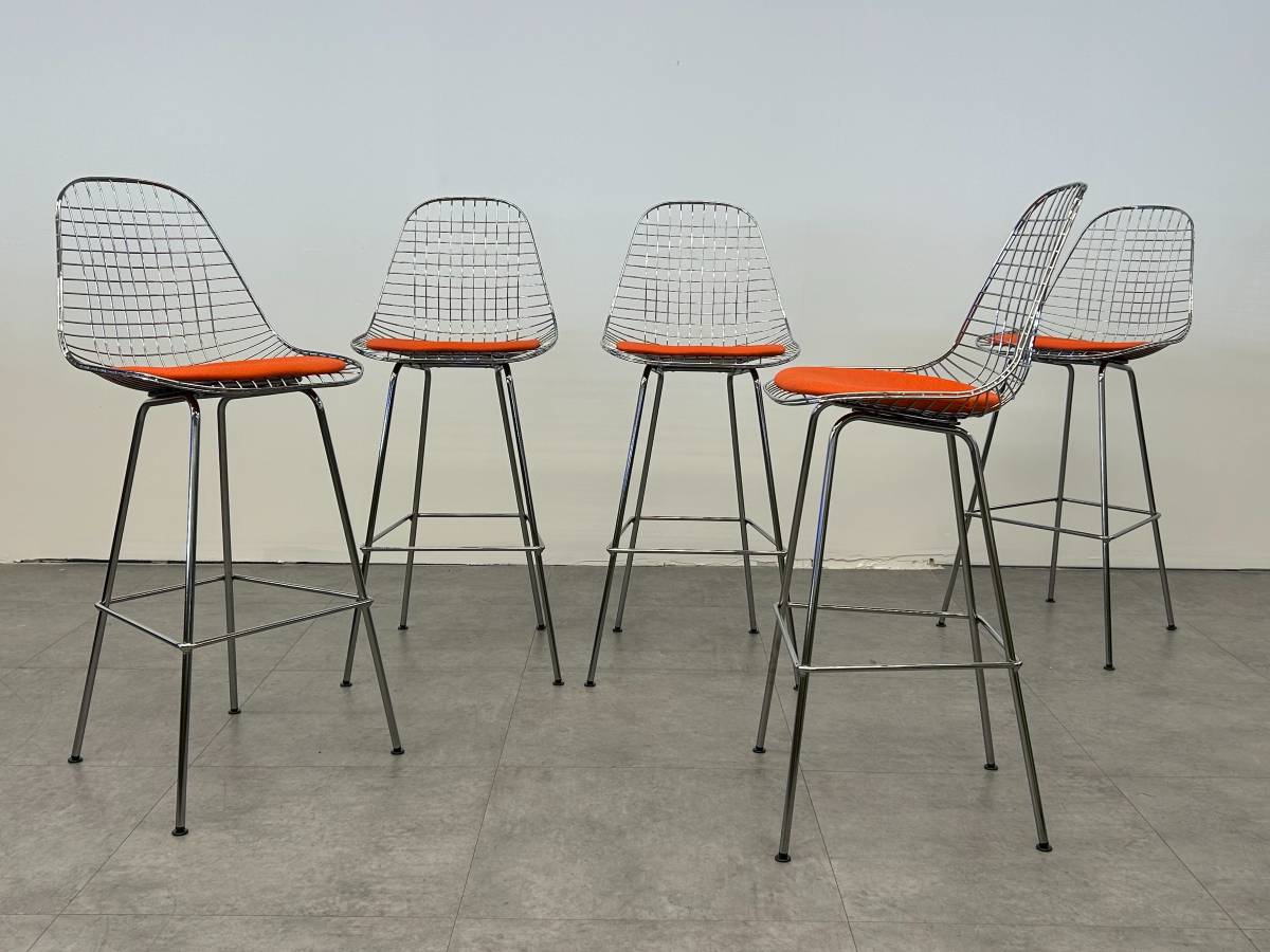 Wire Framee Stool Eames Wire Bar Stools – Seattle Furniture Company