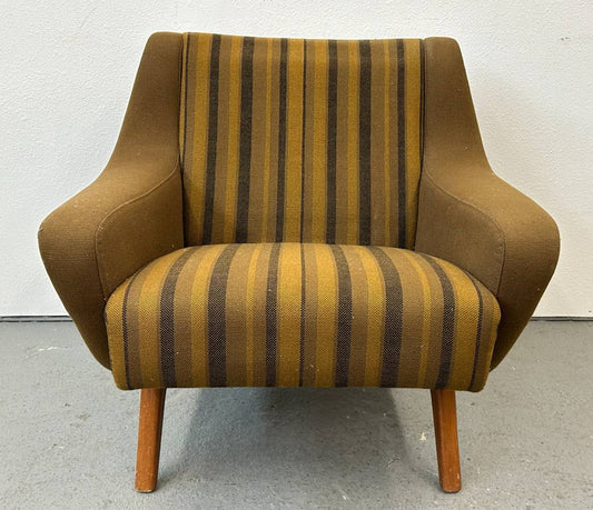 Vintage Scandinavian Armchair with Flared Arms