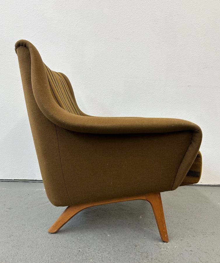 Vintage Scandinavian Armchair with Flared Arms