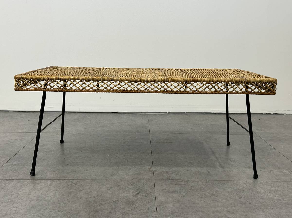 Danny Ho Fong Wicker Coffee Table