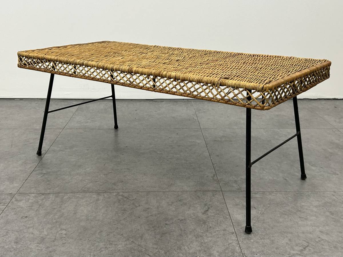Danny Ho Fong Wicker Coffee Table