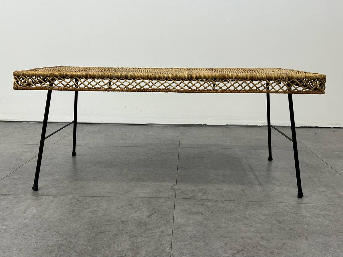 Danny Ho Fong Wicker Coffee Table