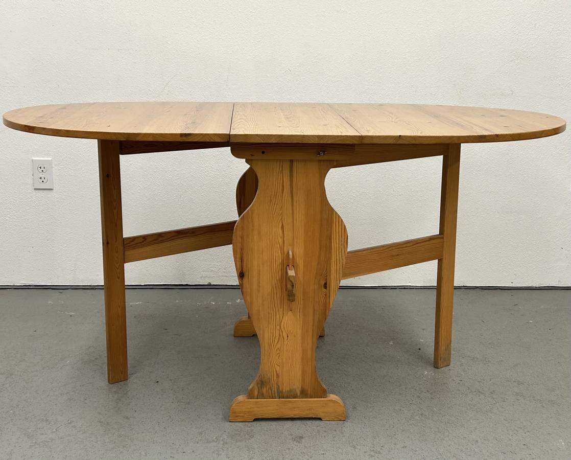 Swedish Pine Dropleaf Dining Table