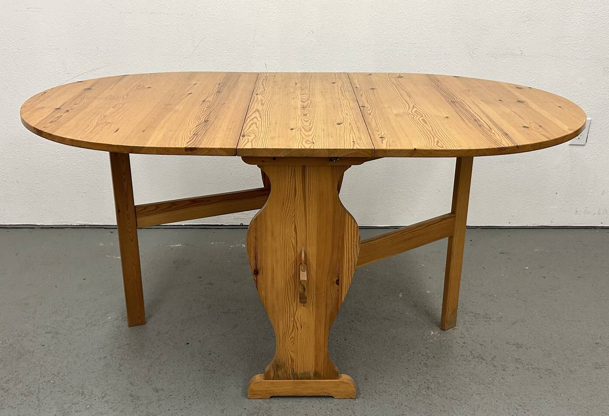 Swedish Pine Dropleaf Dining Table