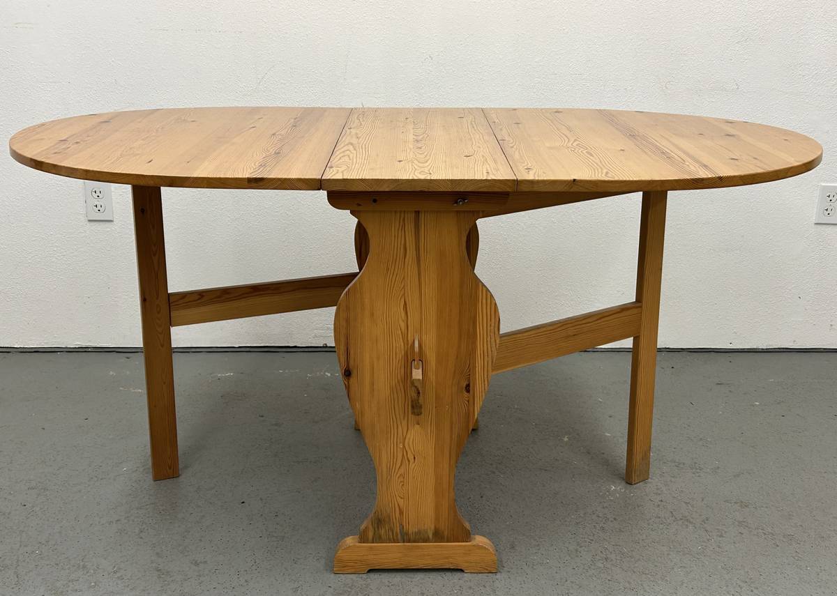 Swedish Pine Dropleaf Dining Table