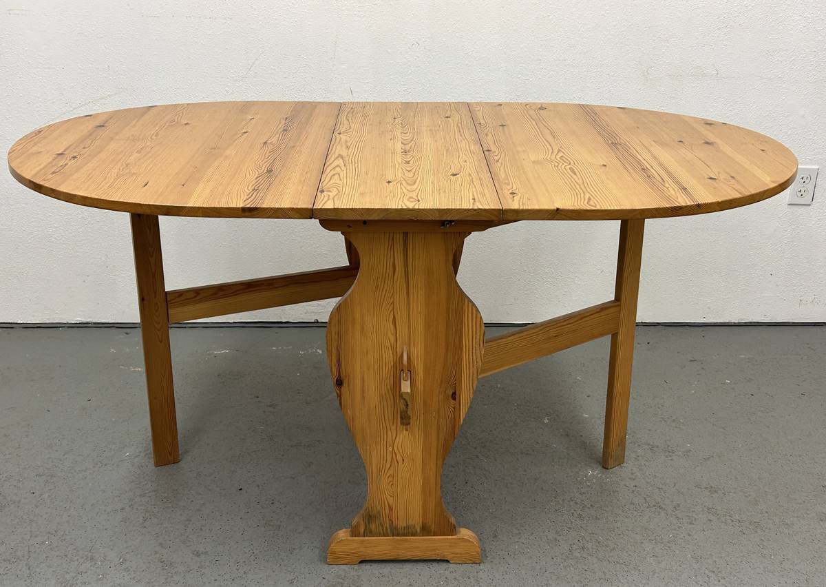 Swedish Pine Dropleaf Dining Table