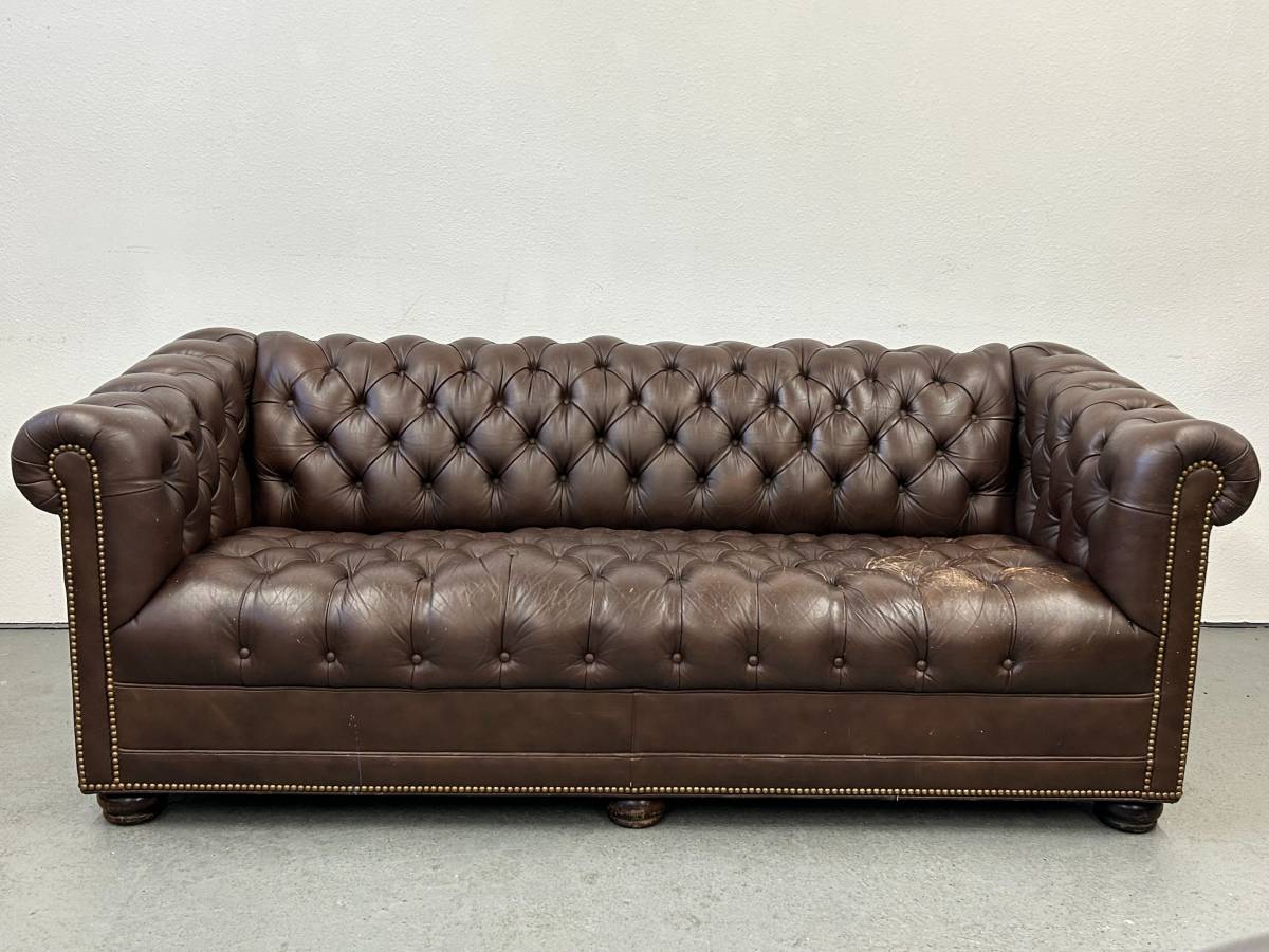 Hancock and Moore Brown Leather Couch